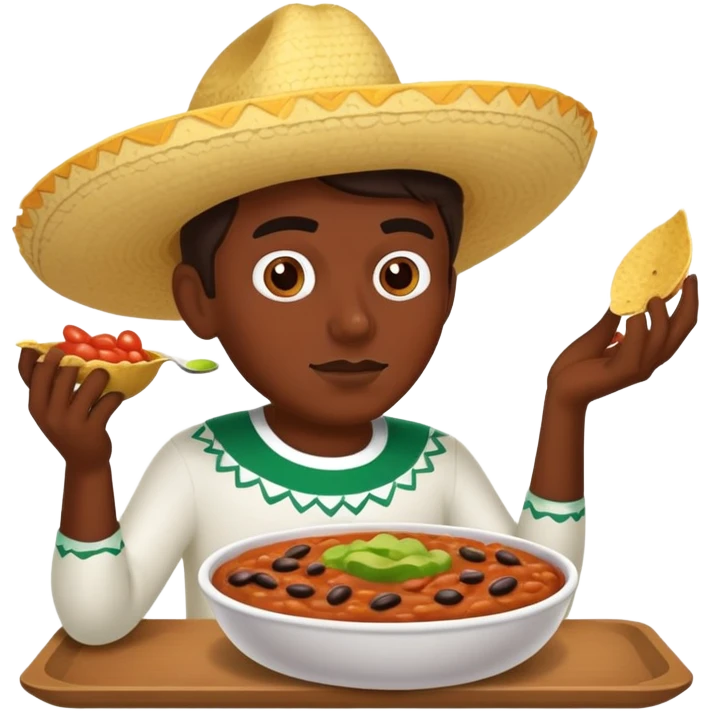 Mexican with bean dip  emoji