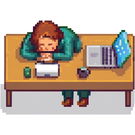 developer asleep at his laptop emoji
