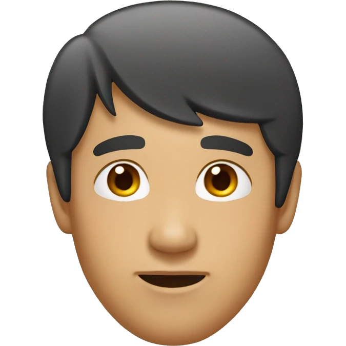 An Asian man was speechless emoji