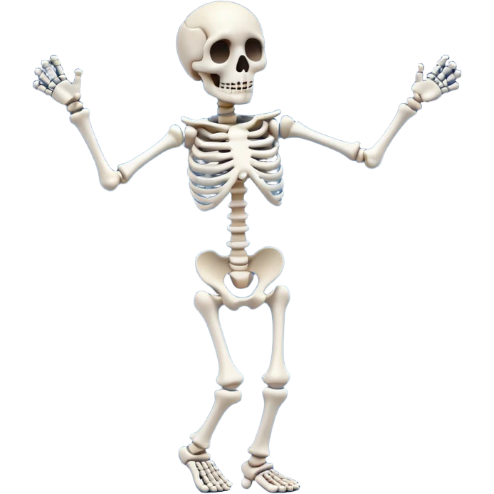 Skeleton dancing emoji