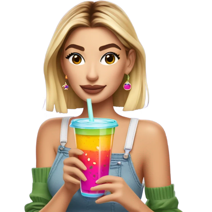 Hailey Bieber smoothie emoji