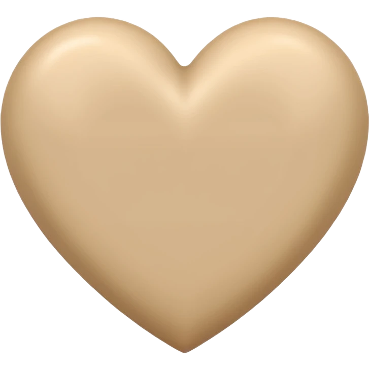 Coração bege emoji
