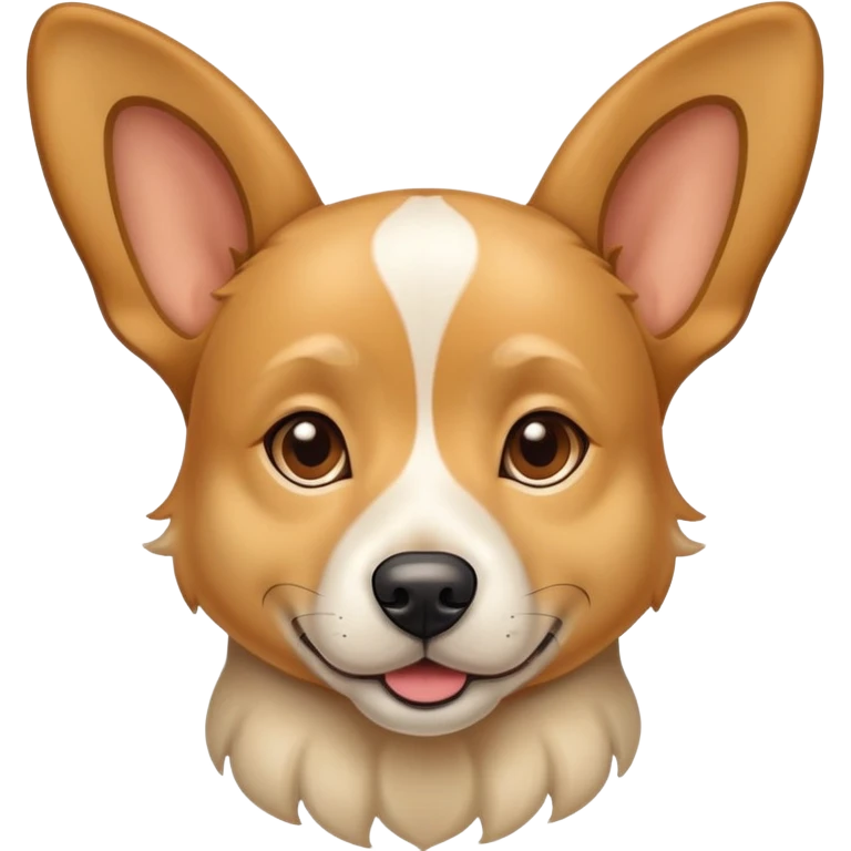 Vira lata caramelo claro, de orelha em pé  emoji
