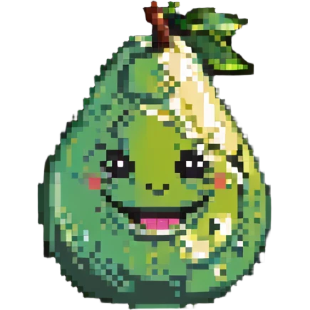 happy pear with a big smile emoji