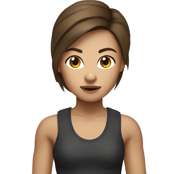 muay thai female brown hair emoji