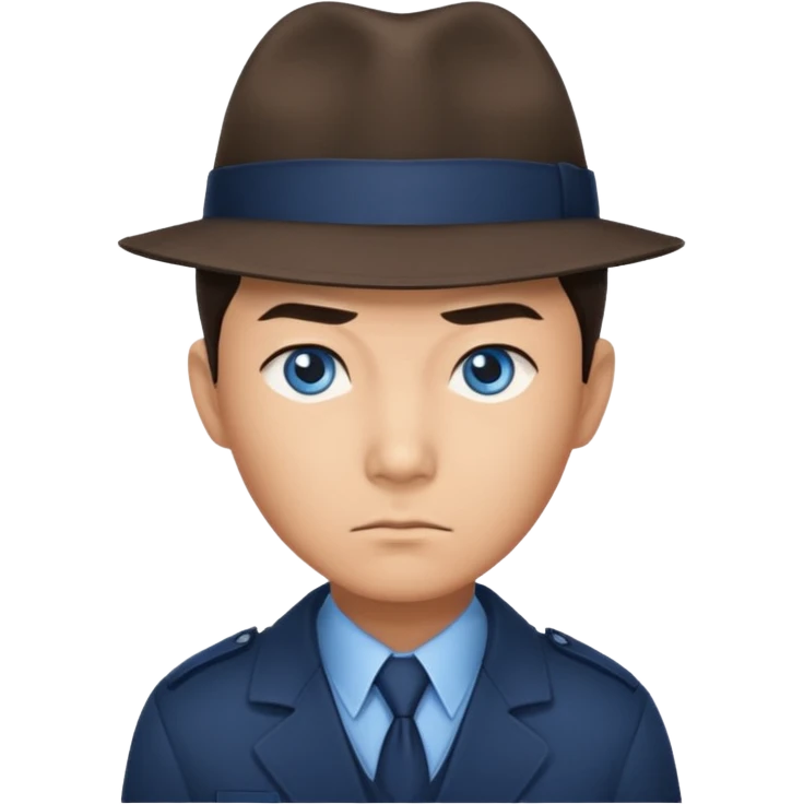 detective, asian, blue  emoji