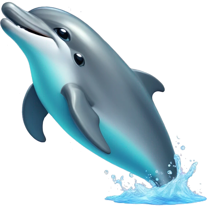 Cool cartoon dolphin emoji