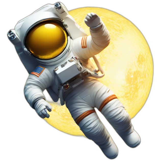 astronaut falling into sun emoji