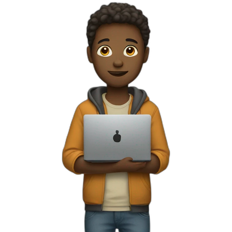 boy with a laptop emoji