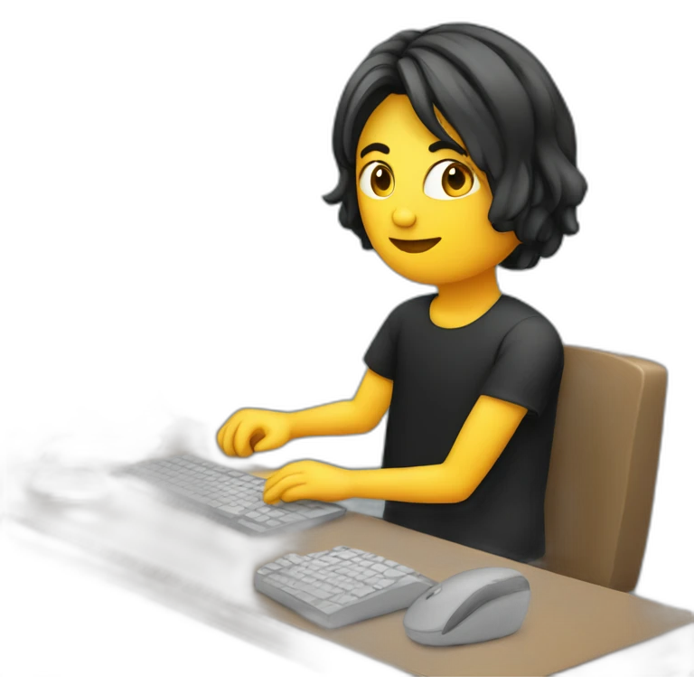 coder on computer emoji
