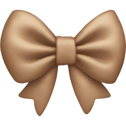 Bow with pastel brown colour emoji