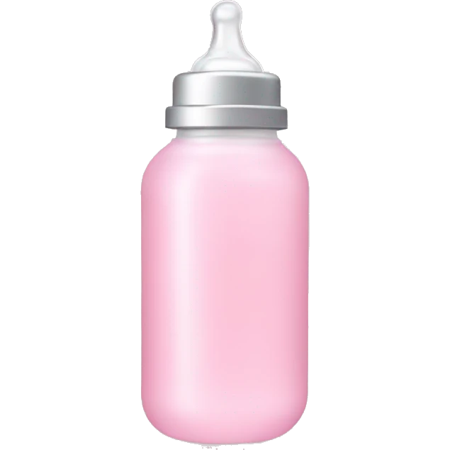 Light pink baby bottle emoji