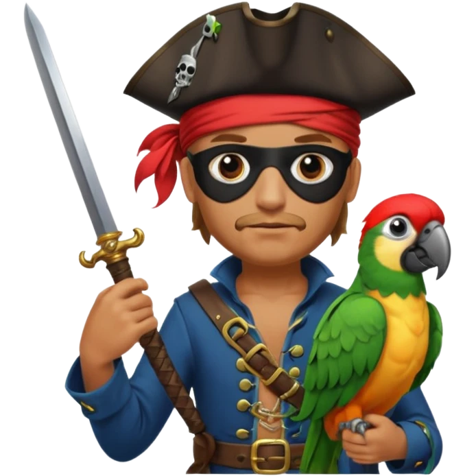 pirate and parrot emoji