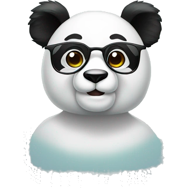 panda with eyeglass emoji