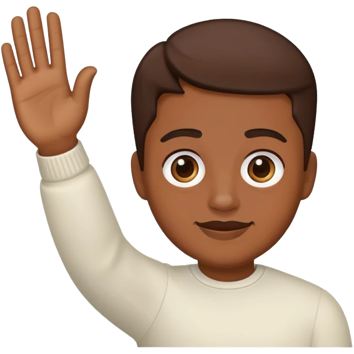 Me waving brownskin emoji
