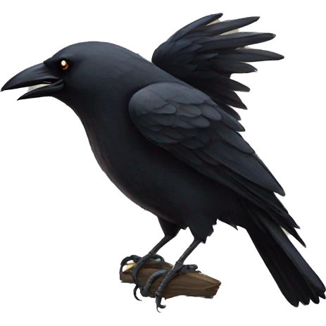 Crow with halo emoji