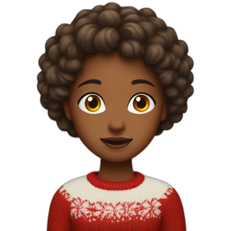 Girl in red sweater emoji