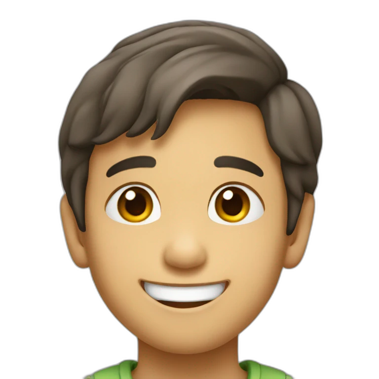 niño moreno sonriendo emoji