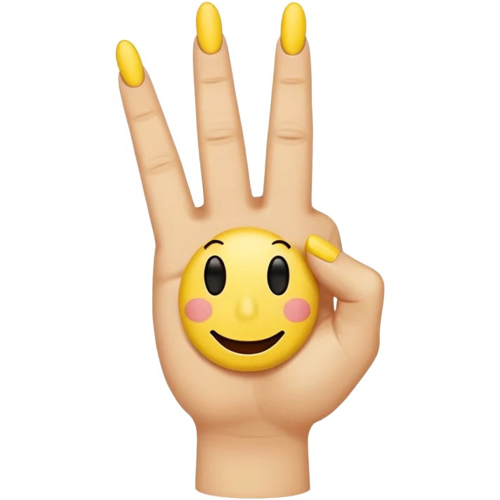 Middle finger with smiley face  emoji