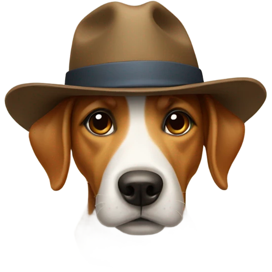Dog with hat  emoji