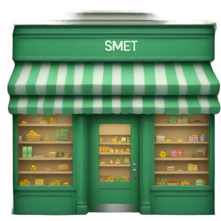 green store front detailed emoji