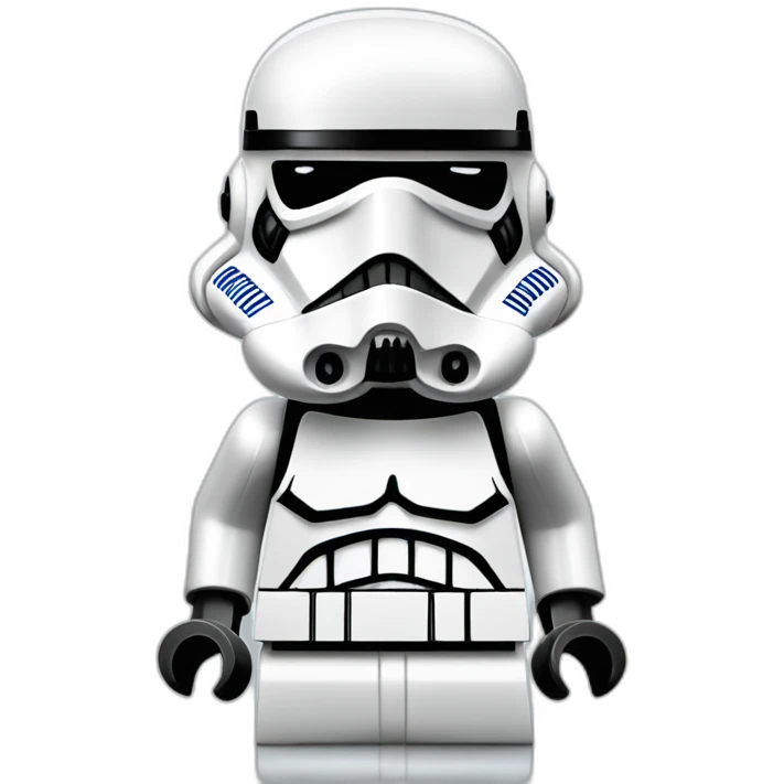 Cute Lego Stormtrooper with handlebar emoji