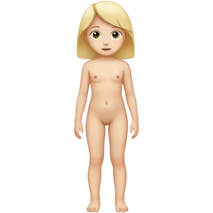Girl kid l, naked showing full body  emoji