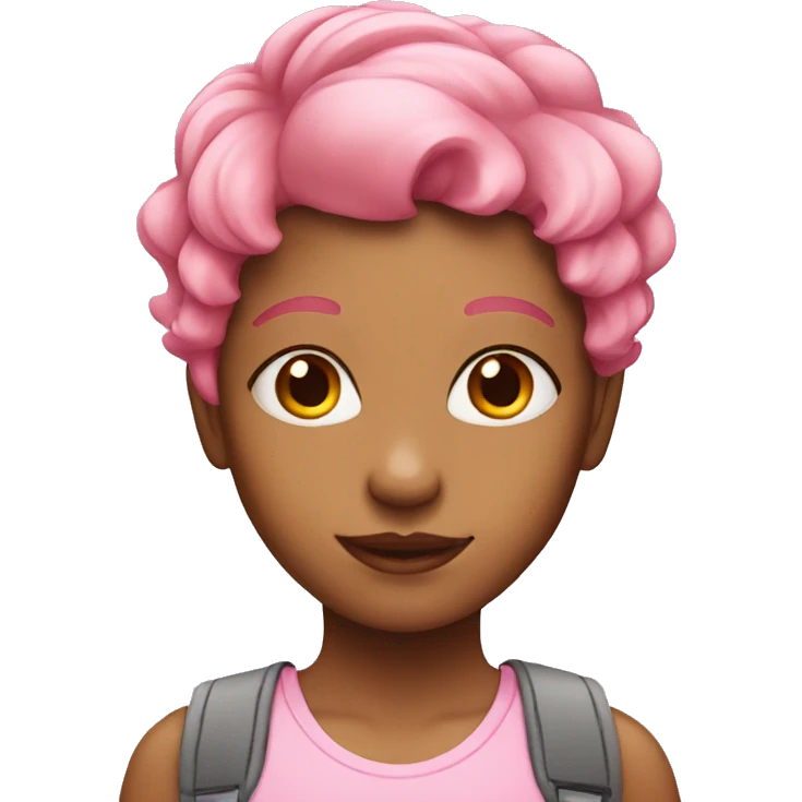 Girl with pink hair emoji