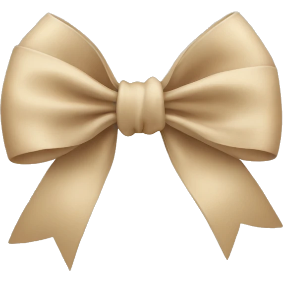 beige bow emoji