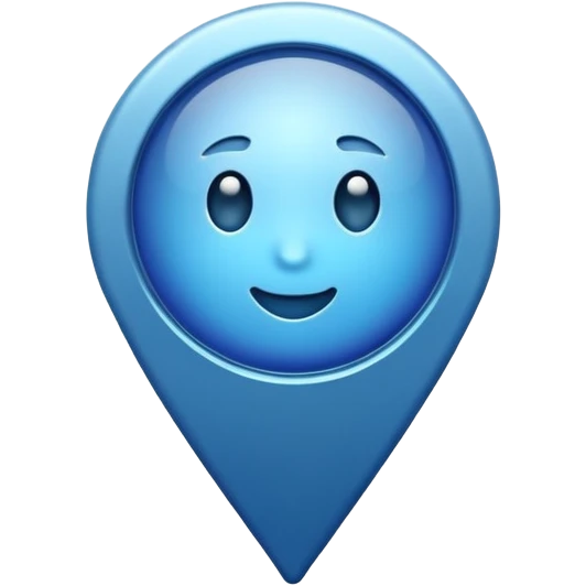 location pin blue emoji