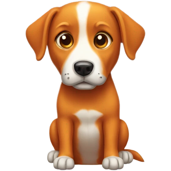 orange short dog emoji