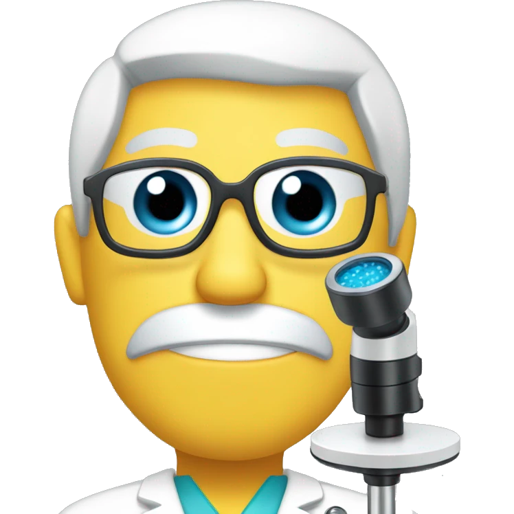 Emoji me médico viendo el microscopio emoji