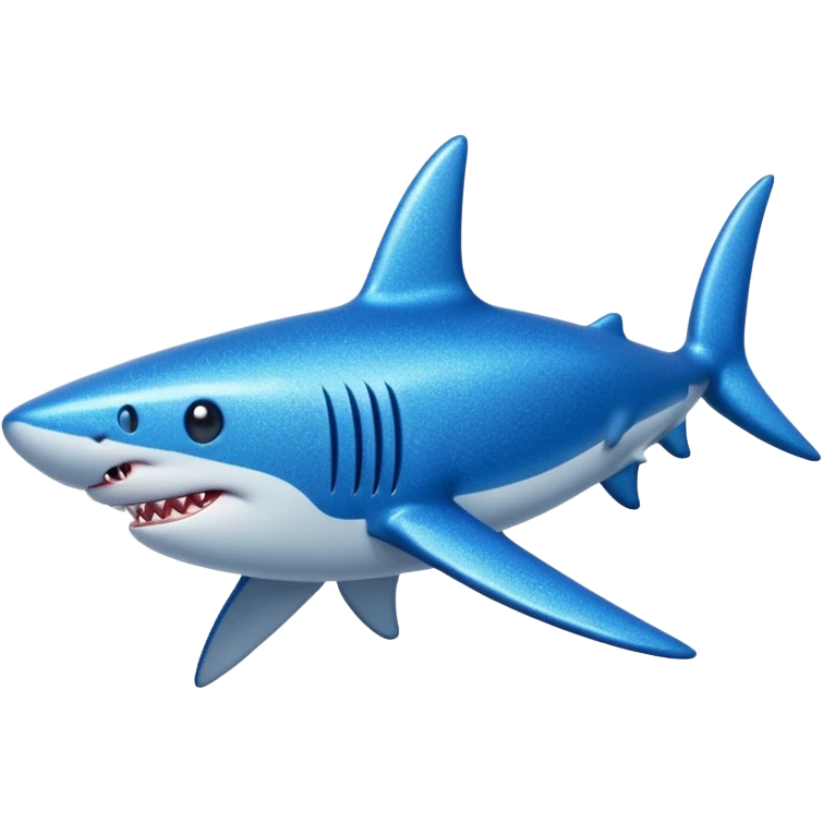 glitter azul-marinho tubarão emoji