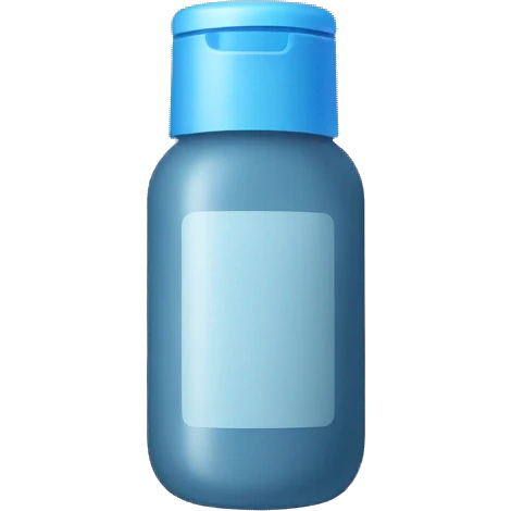 blue-grey bottle of scalp scrub emoji