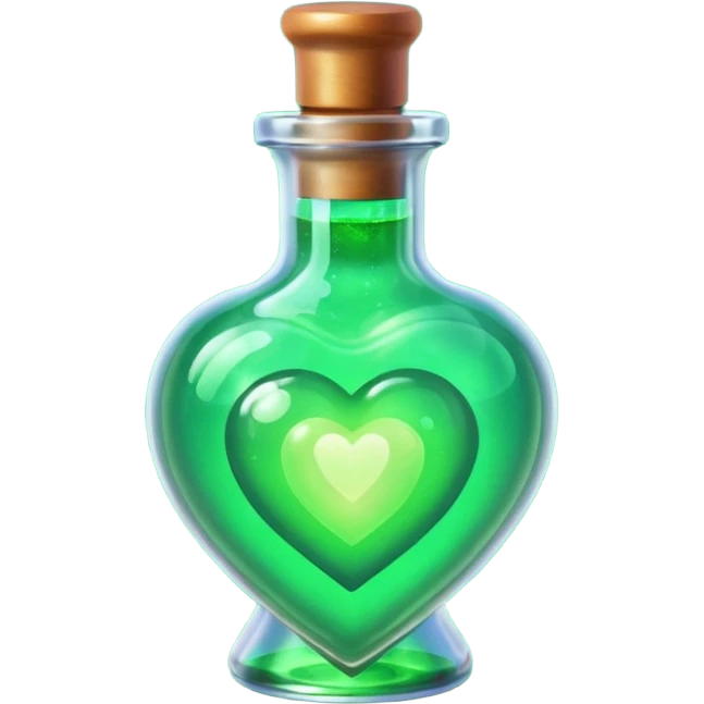 magic potion heart green color emoji