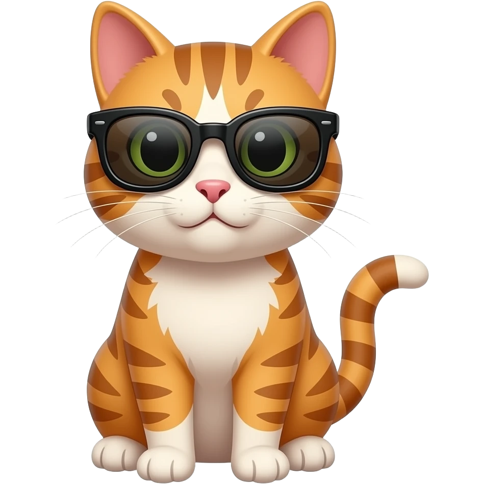 Cat wearing sunglasses emoji