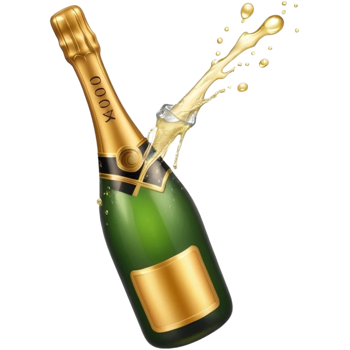 Champaine bottle spurt emoji