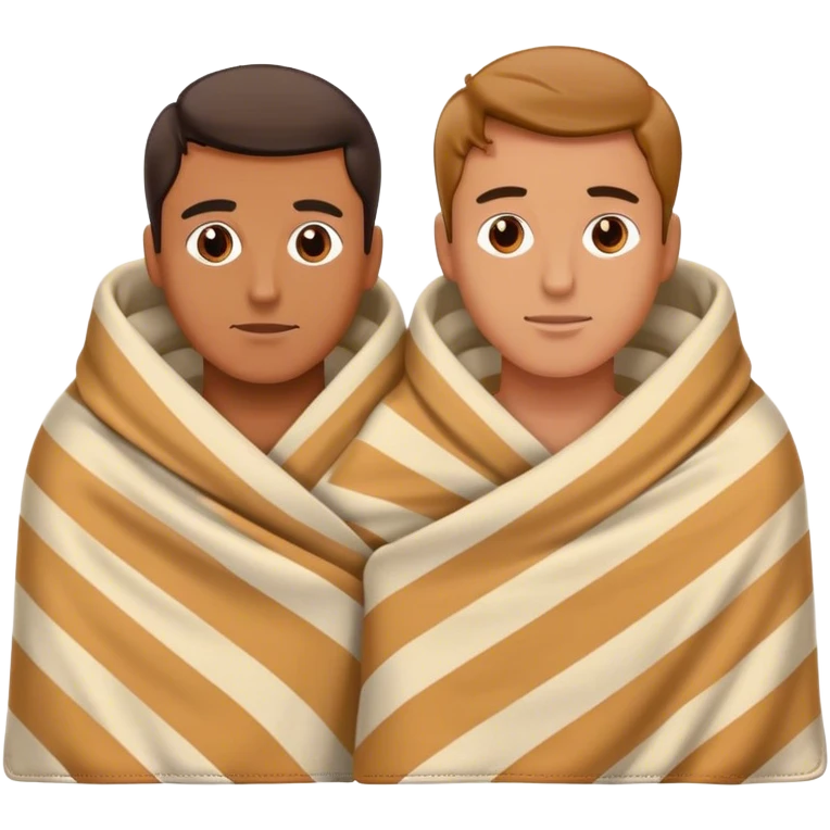 dos hombres tapados con una manta  emoji