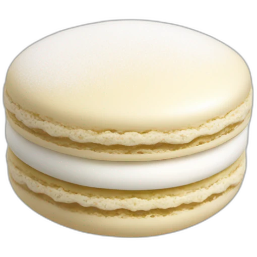 creamy snow Macaron emoji