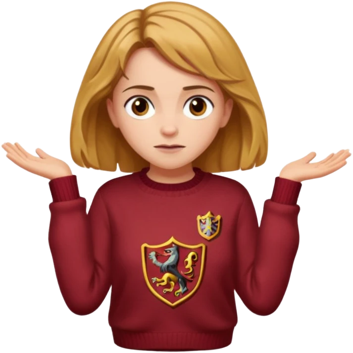 hermione shrugging,  emoji
