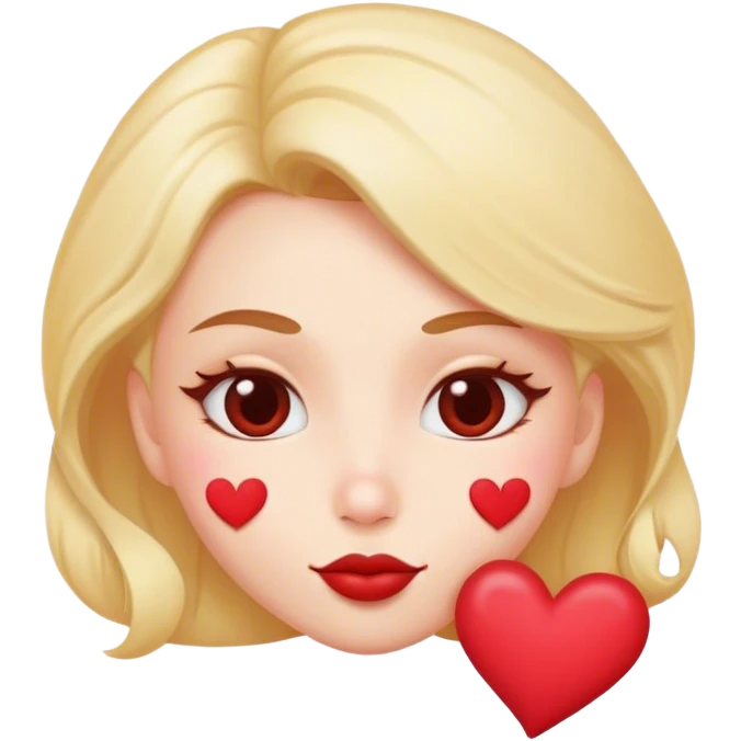 Flirty kissy face with hearts around  emoji