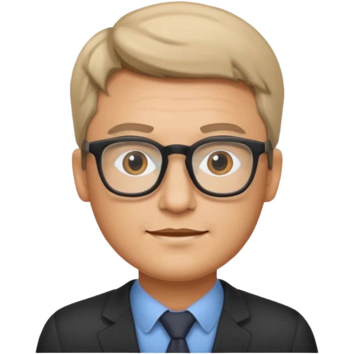 marketer man with glass emoji