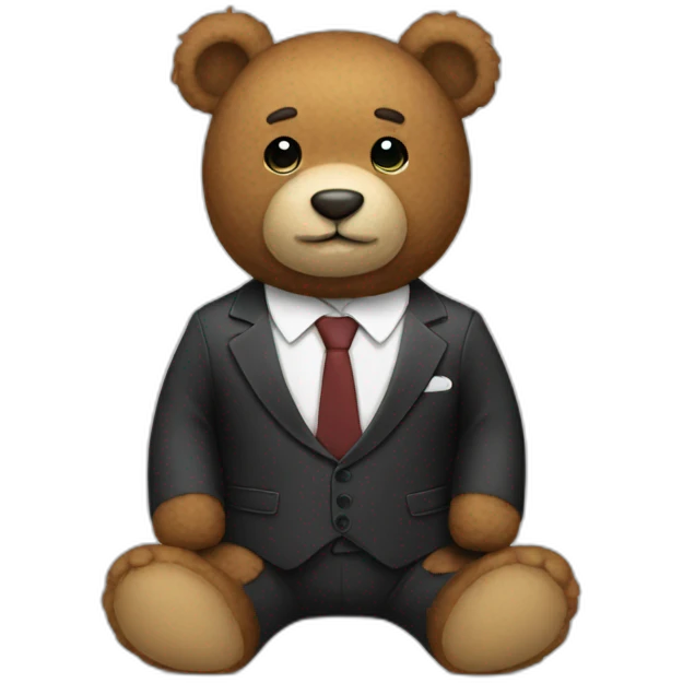 teddy with suit emoji