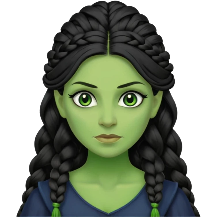 wicked elphaba cynthia  one_sided braid black hair  emoji