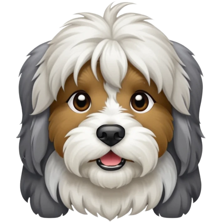 Tibetan terrier with an underbite emoji