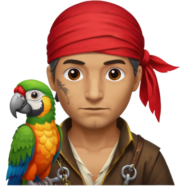 pirate and parrot emoji