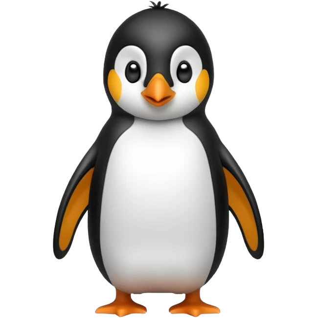 Penguin posing like, "Why? emoji