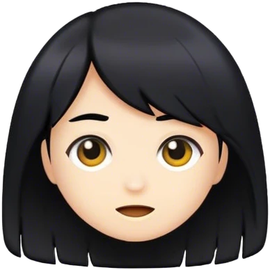 Piece of black hair emoji