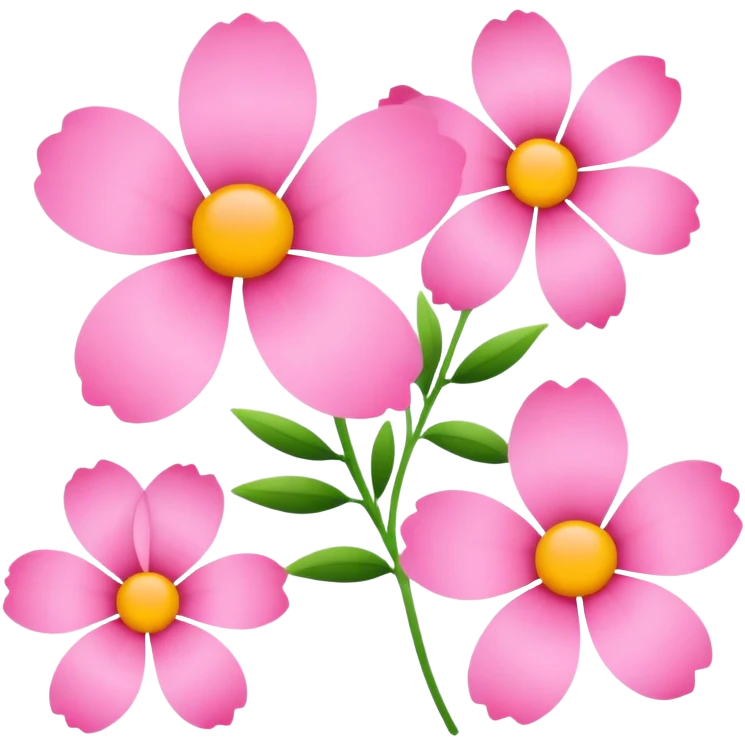 Pink flowers  emoji