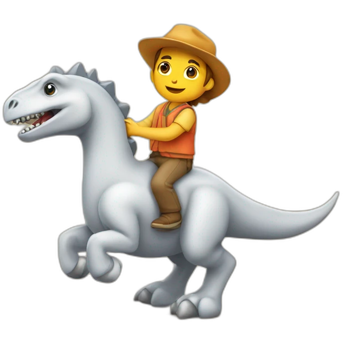 Cheval sur un dinosaure  emoji